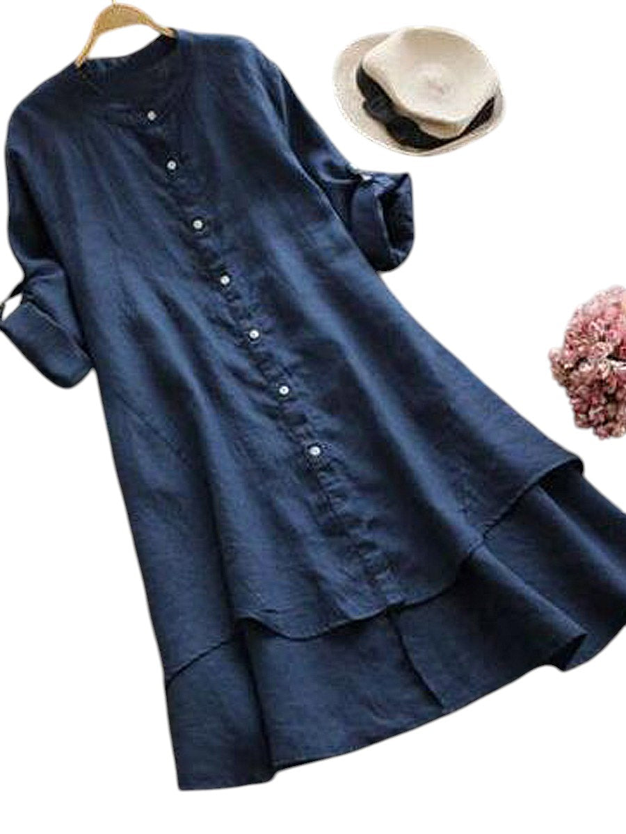 Lorna – Relaxed-Fit Women’s Linen Shirt Dress