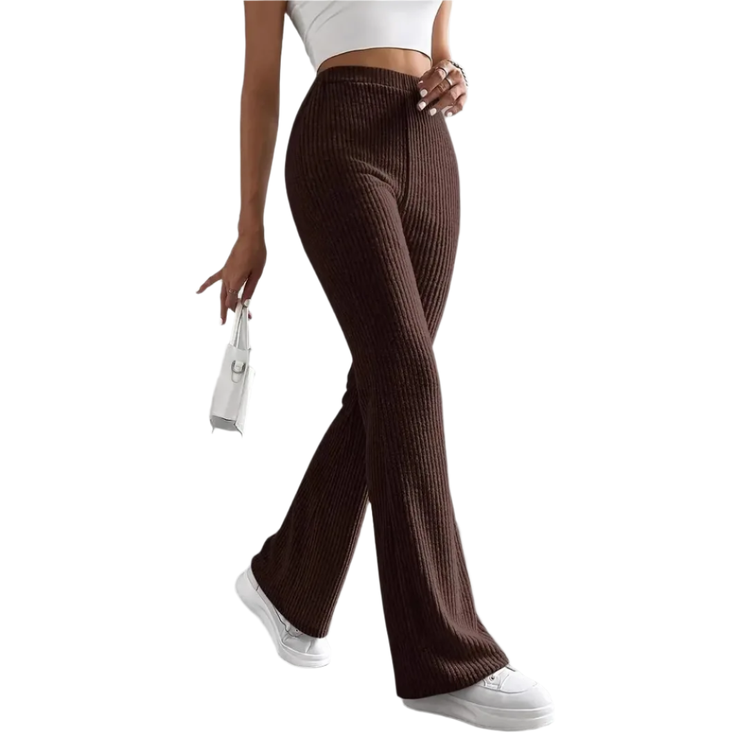 Acadia – Ribbed Knit Flare Pants for Women