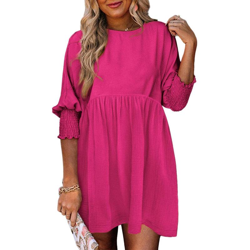 Nicole – Women’s Casual Crew Neck Mini Dress