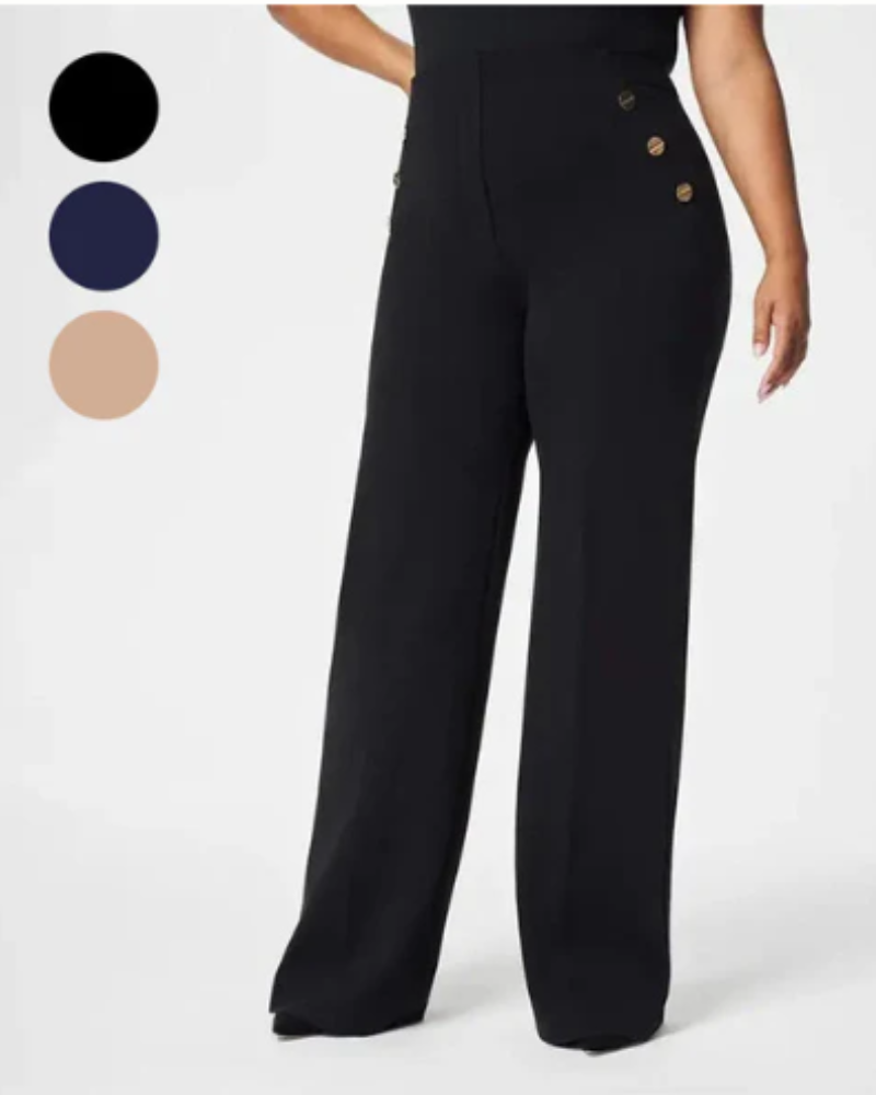 LEANA - HIGH STRETCH WIDE LEG TROUSERS