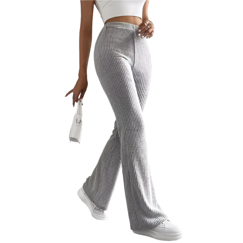Acadia – Ribbed Knit Flare Pants for Women