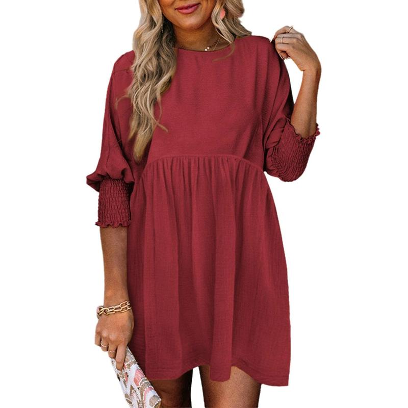 Nicole – Women’s Casual Crew Neck Mini Dress