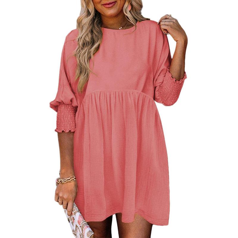 Nicole – Women’s Casual Crew Neck Mini Dress