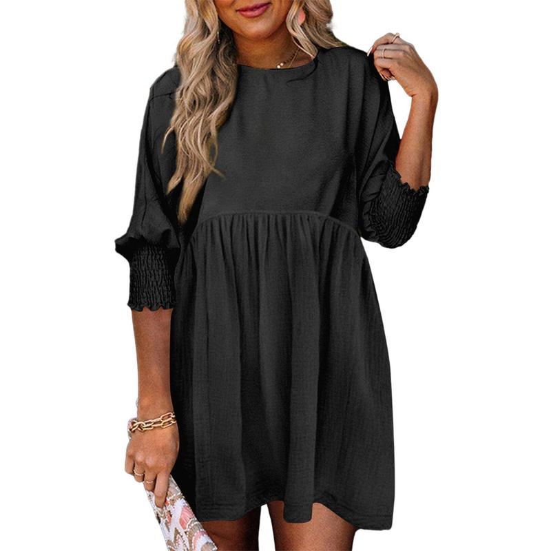 Nicole – Women’s Casual Crew Neck Mini Dress