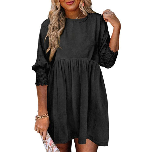 Nicole – Women’s Casual Crew Neck Mini Dress