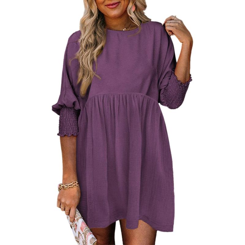 Nicole – Women’s Casual Crew Neck Mini Dress