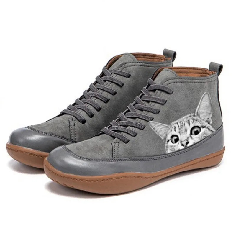 LUCY | LEATHER ANKLE BOOTS FOR CAT LOVERS