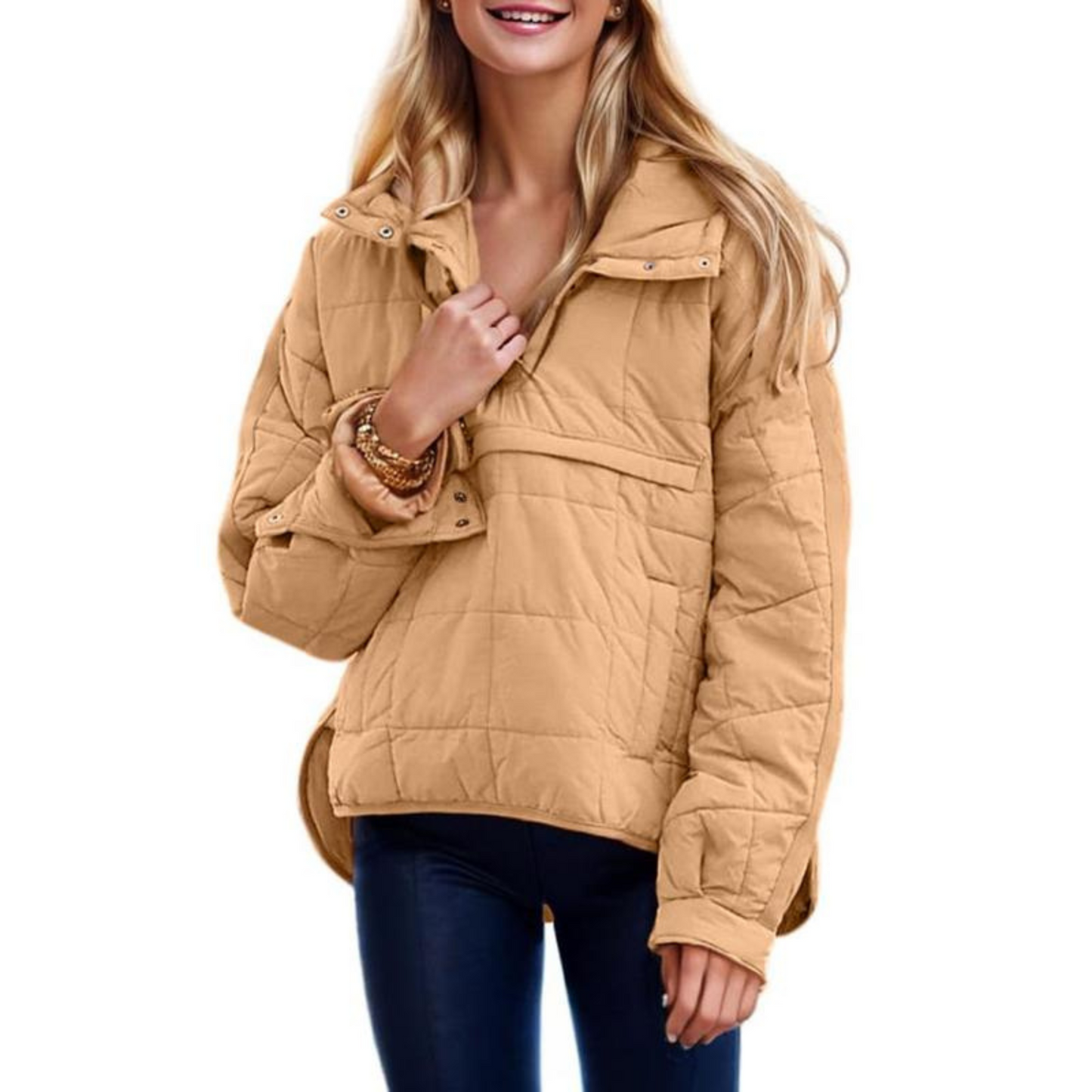 Gelai – Oversized Women’s Hooded Pullover Jacket
