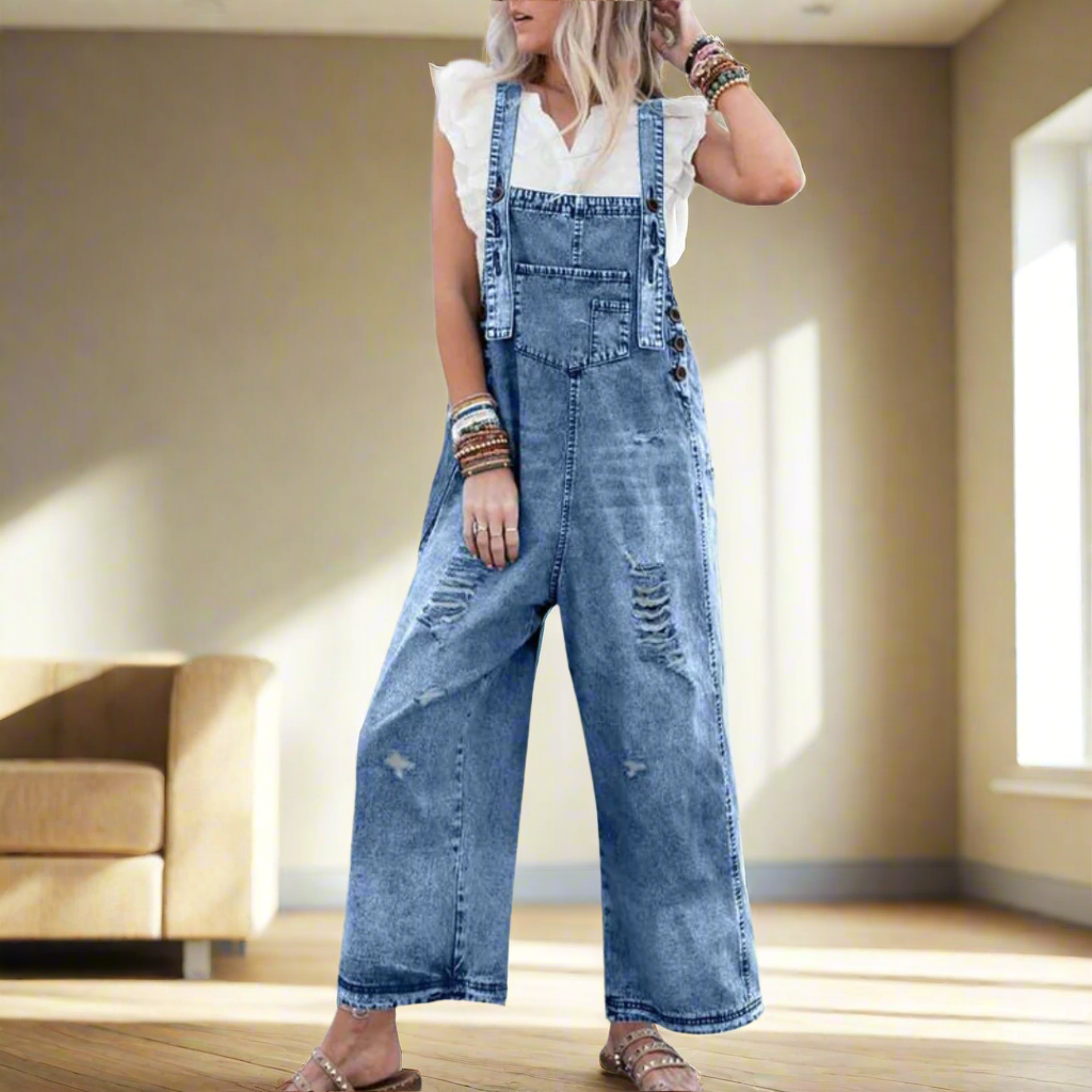Adrielle – Vintage Wash Women’s Adjustable Jumpsuit