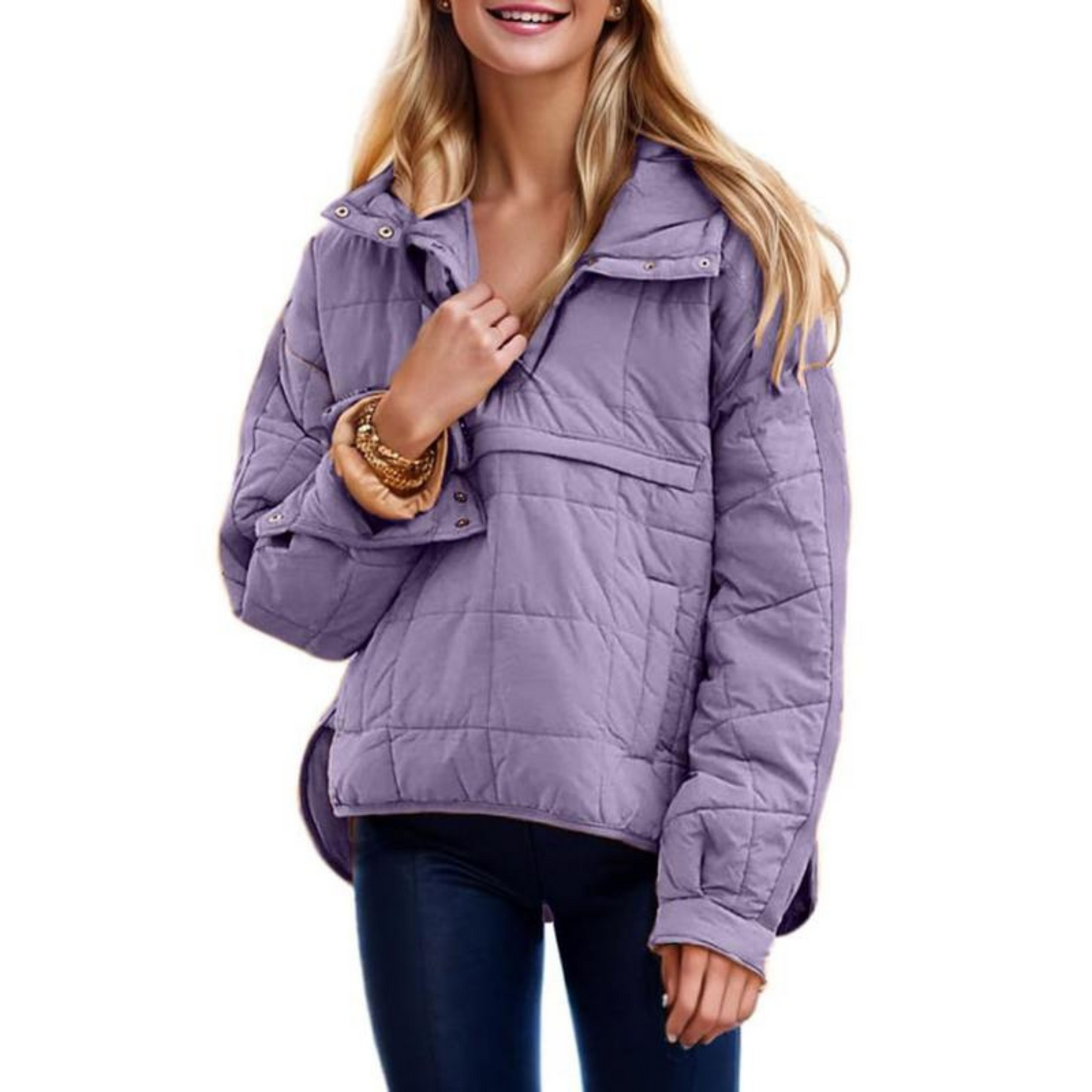 Gelai – Oversized Women’s Hooded Pullover Jacket