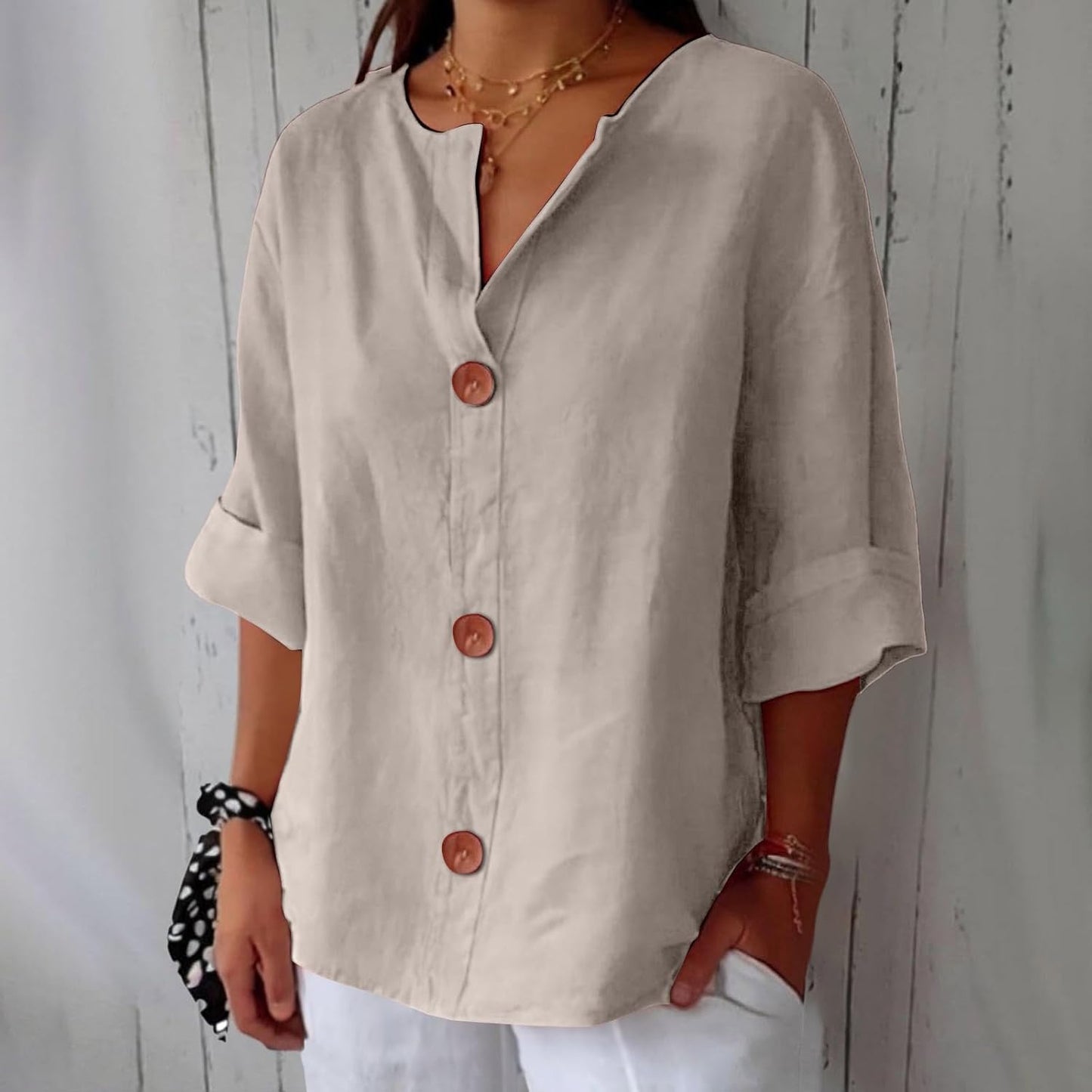 Zeinab – Breezy Women’s Linen Coastal Blouse
