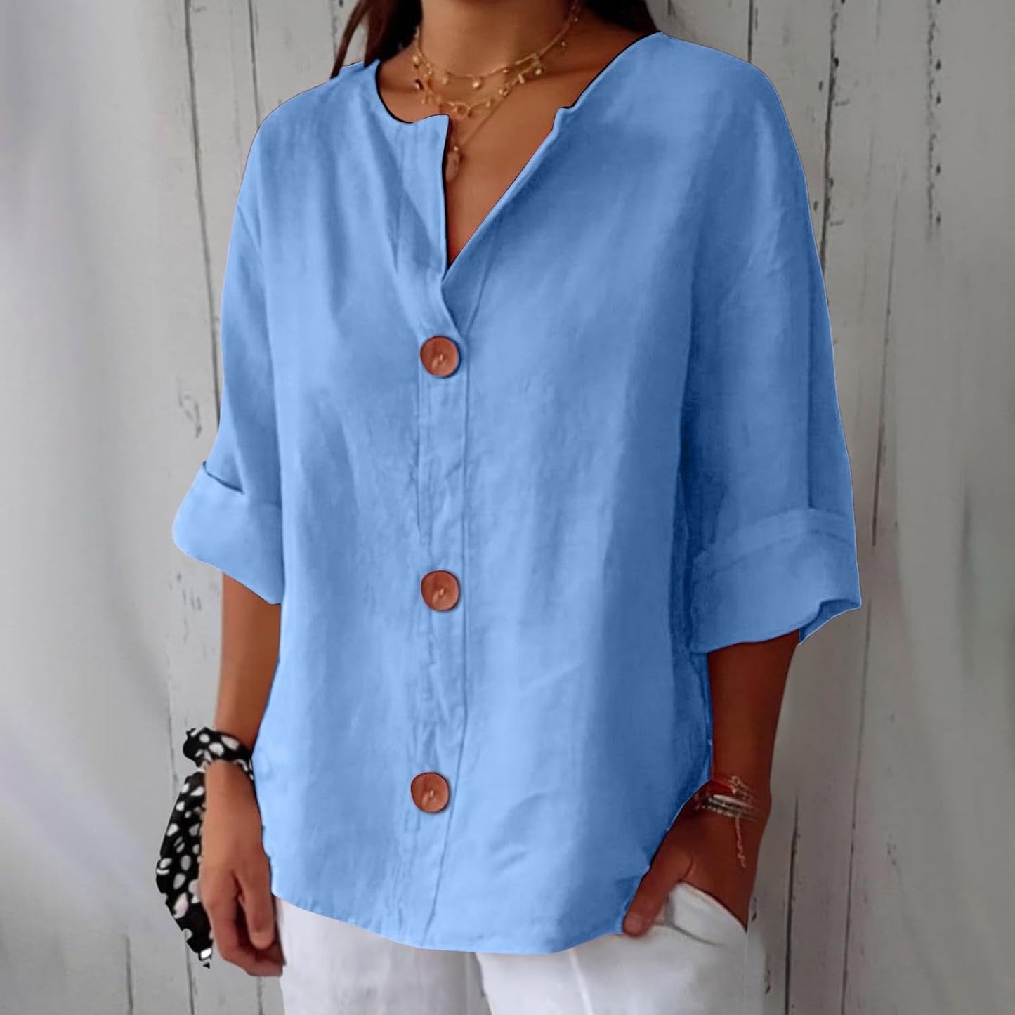 Zeinab – Breezy Women’s Linen Coastal Blouse
