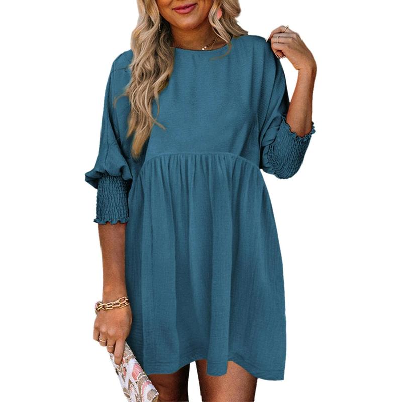 Nicole – Women’s Casual Crew Neck Mini Dress