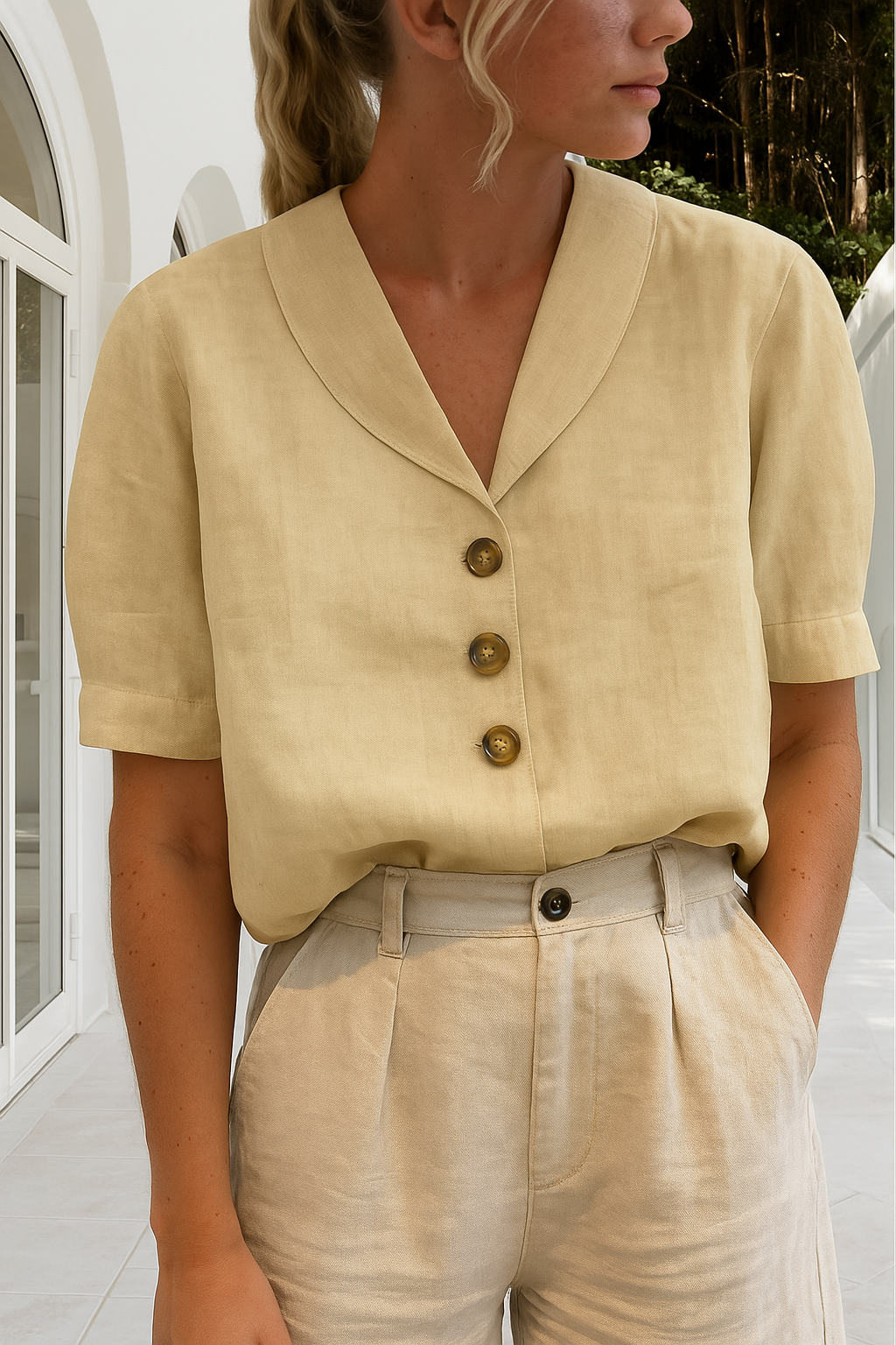 Livia – Lightweight Women’s Summer Linen Blouse