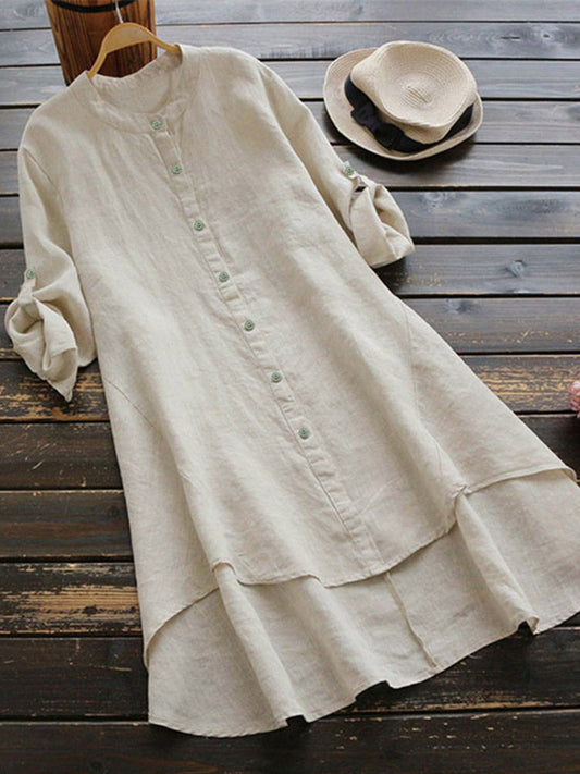 Lorna – Relaxed-Fit Women’s Linen Shirt Dress