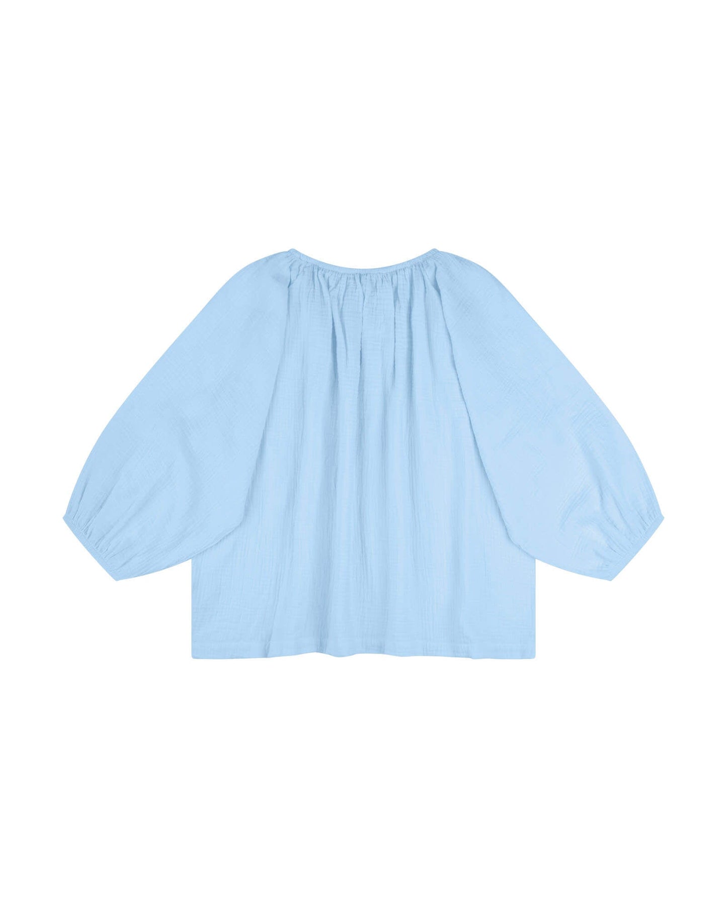 Addison – Powder Blue Long-Sleeve Blouse for Women