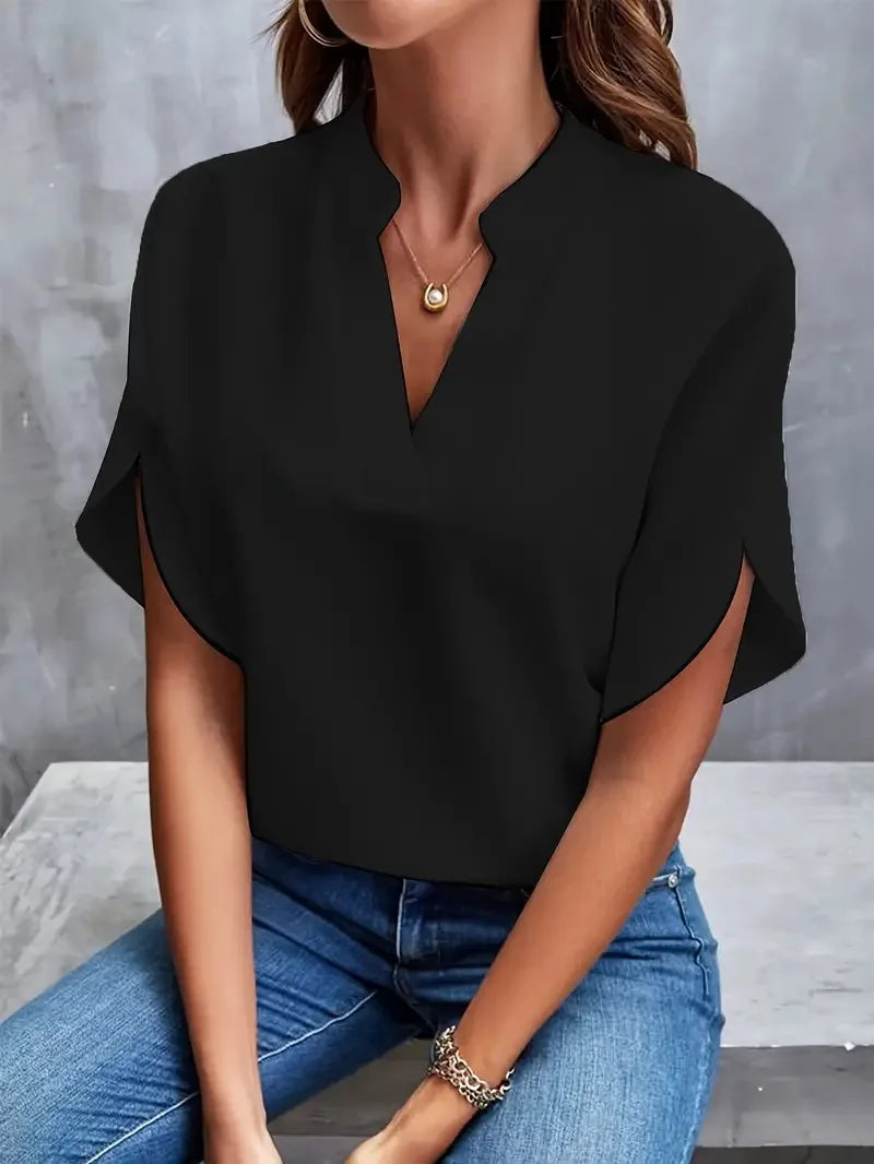 Zephyra – Loose-Fit Women’s V-Neck Blouse