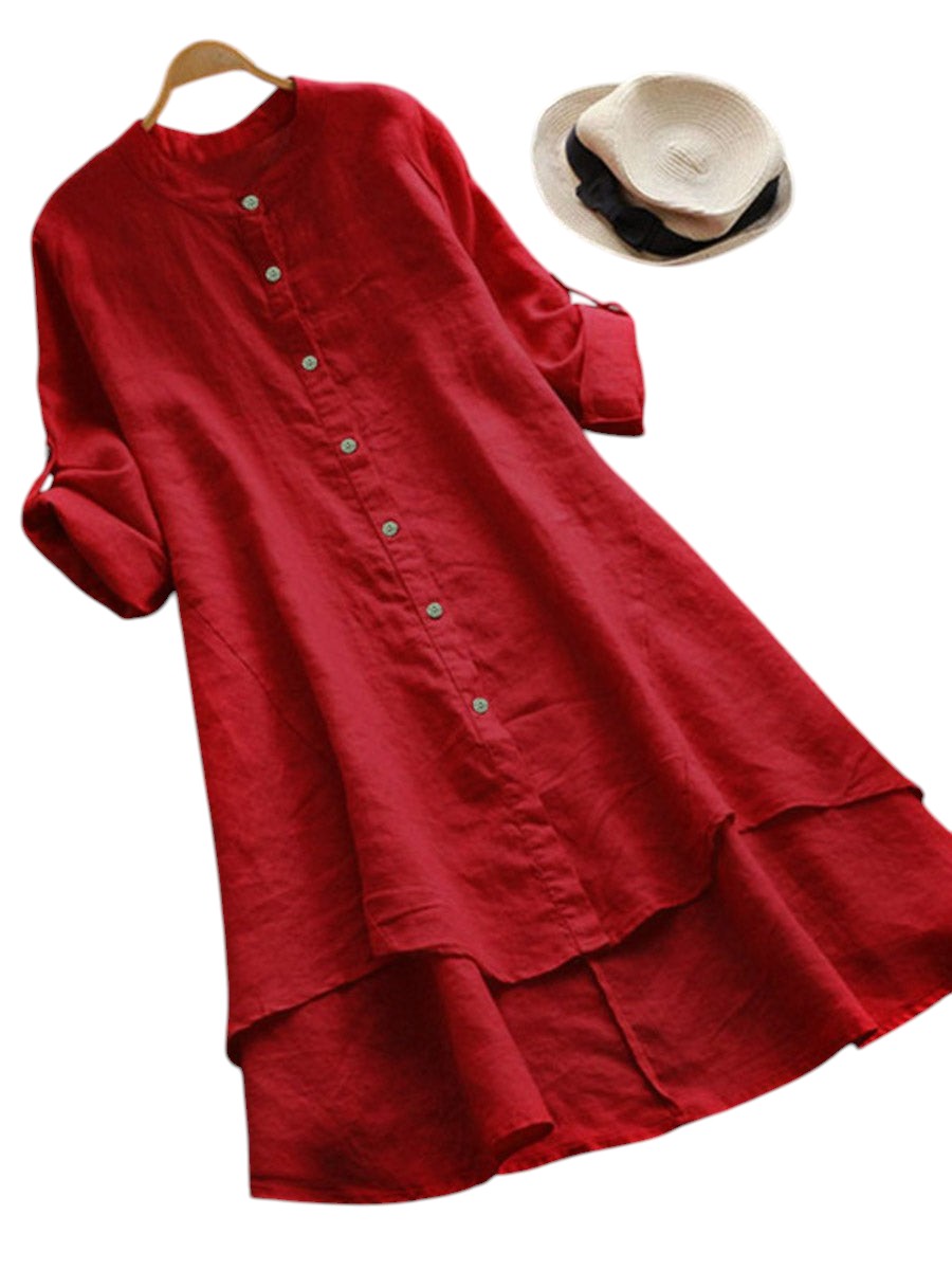 Lorna – Relaxed-Fit Women’s Linen Shirt Dress