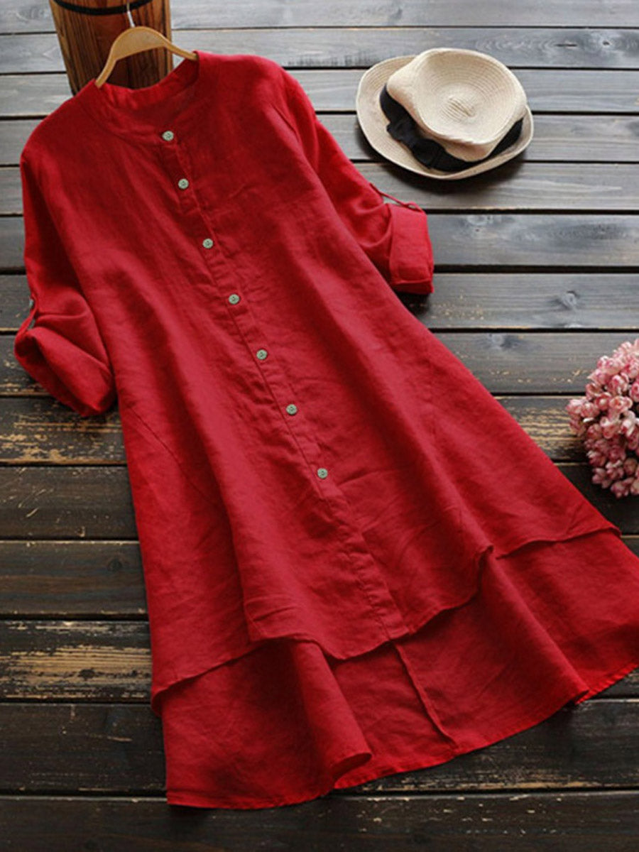 Lorna – Relaxed-Fit Women’s Linen Shirt Dress