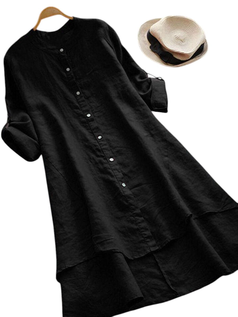 Lorna – Relaxed-Fit Women’s Linen Shirt Dress