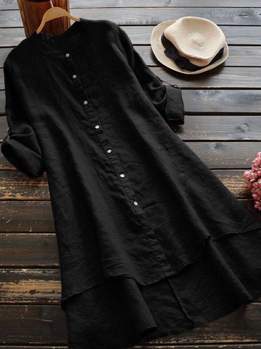 Lorna – Relaxed-Fit Women’s Linen Shirt Dress