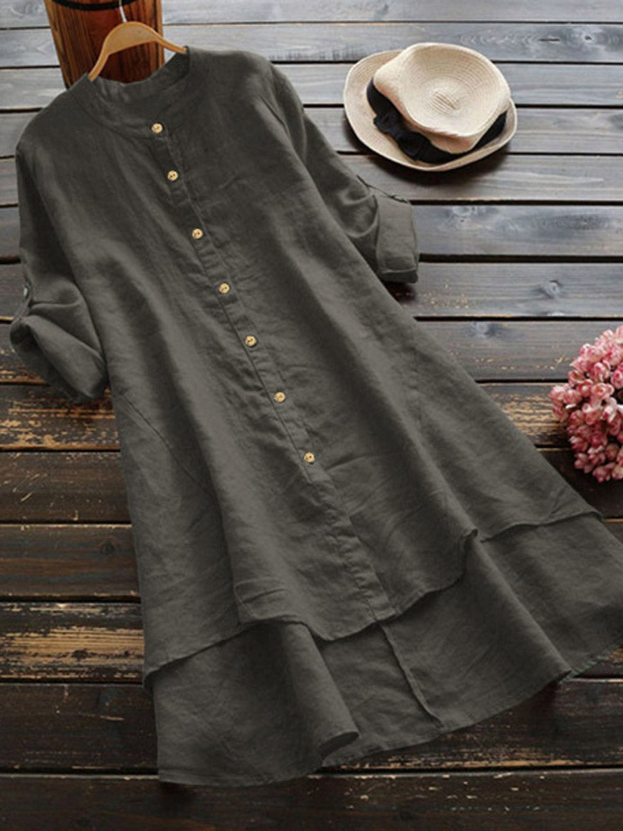 Lorna – Relaxed-Fit Women’s Linen Shirt Dress