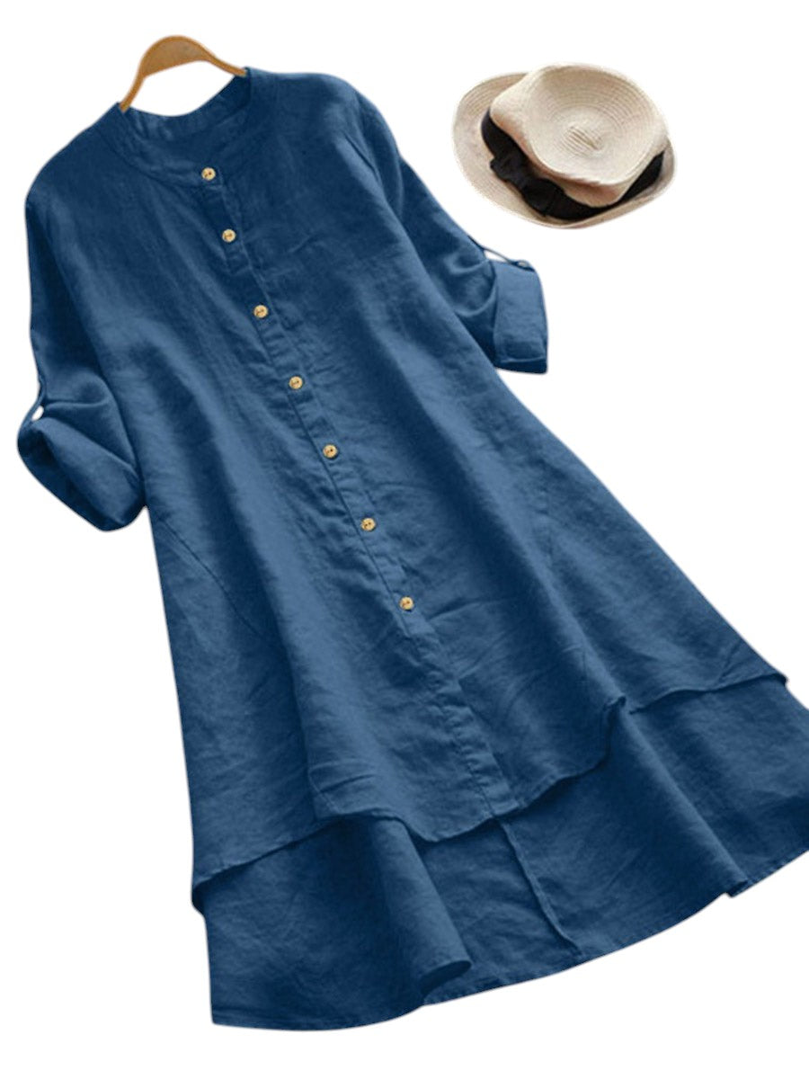 Lorna – Relaxed-Fit Women’s Linen Shirt Dress