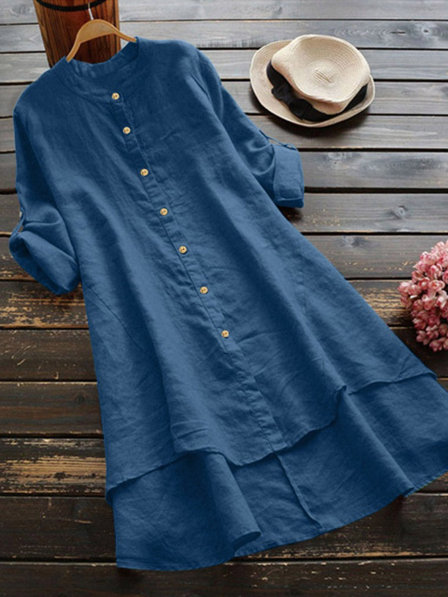 Lorna – Relaxed-Fit Women’s Linen Shirt Dress