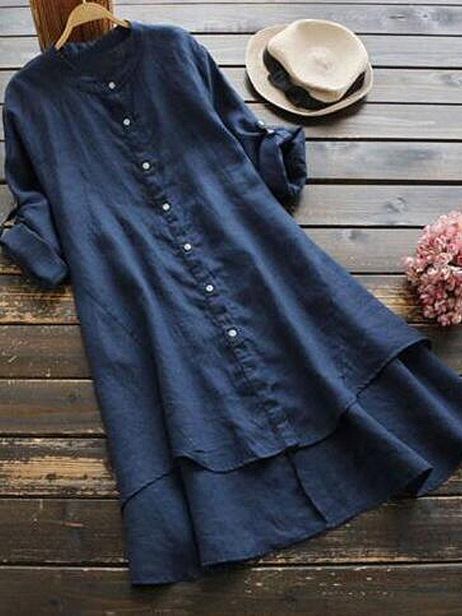 Lorna – Relaxed-Fit Women’s Linen Shirt Dress