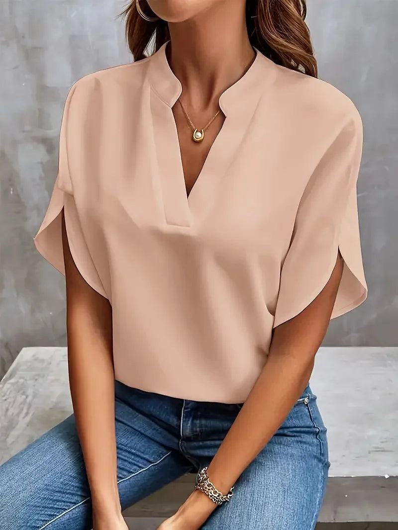 Zephyra – Loose-Fit Women’s V-Neck Blouse