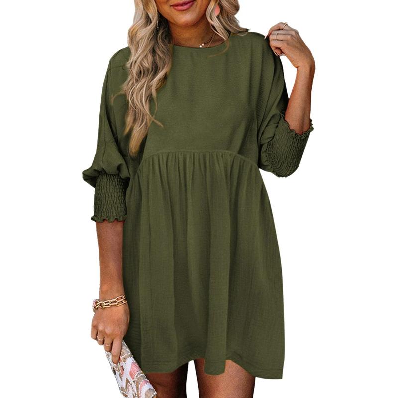 Nicole – Women’s Casual Crew Neck Mini Dress