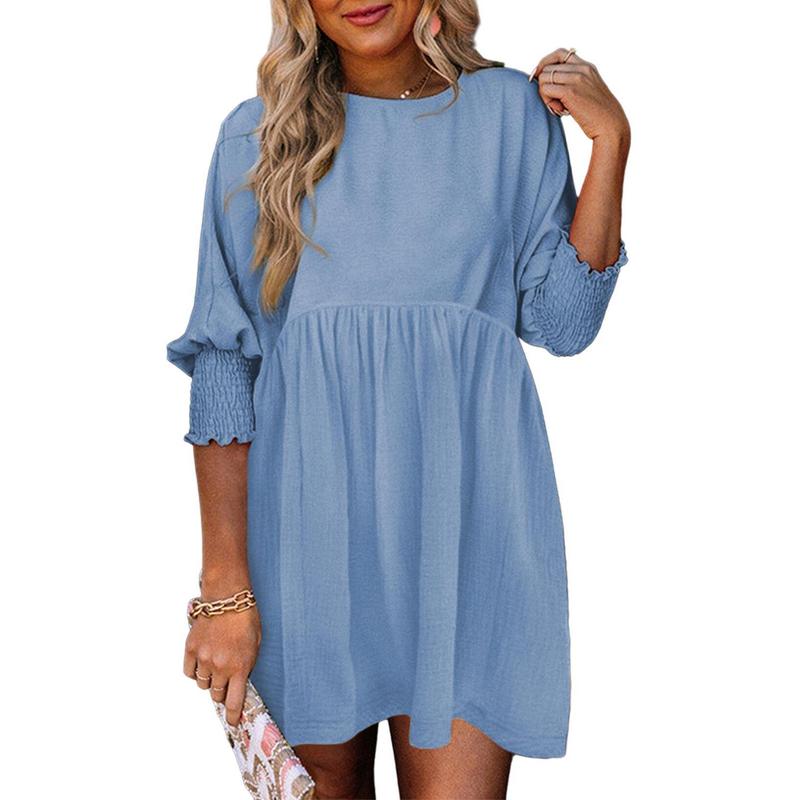 Nicole – Women’s Casual Crew Neck Mini Dress