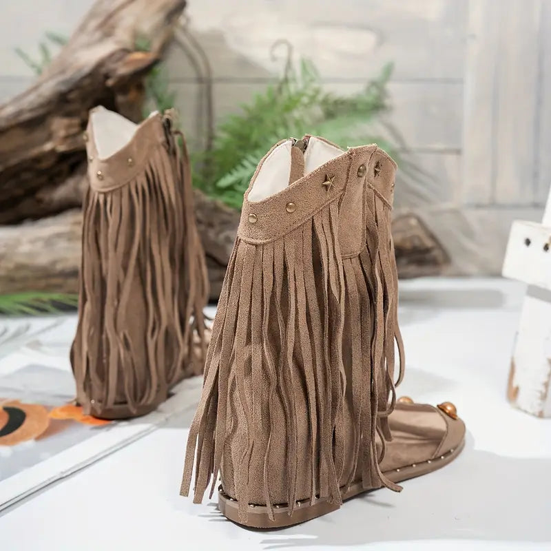 Danica – Bohemian Comfort Women’s Fringed Sandals