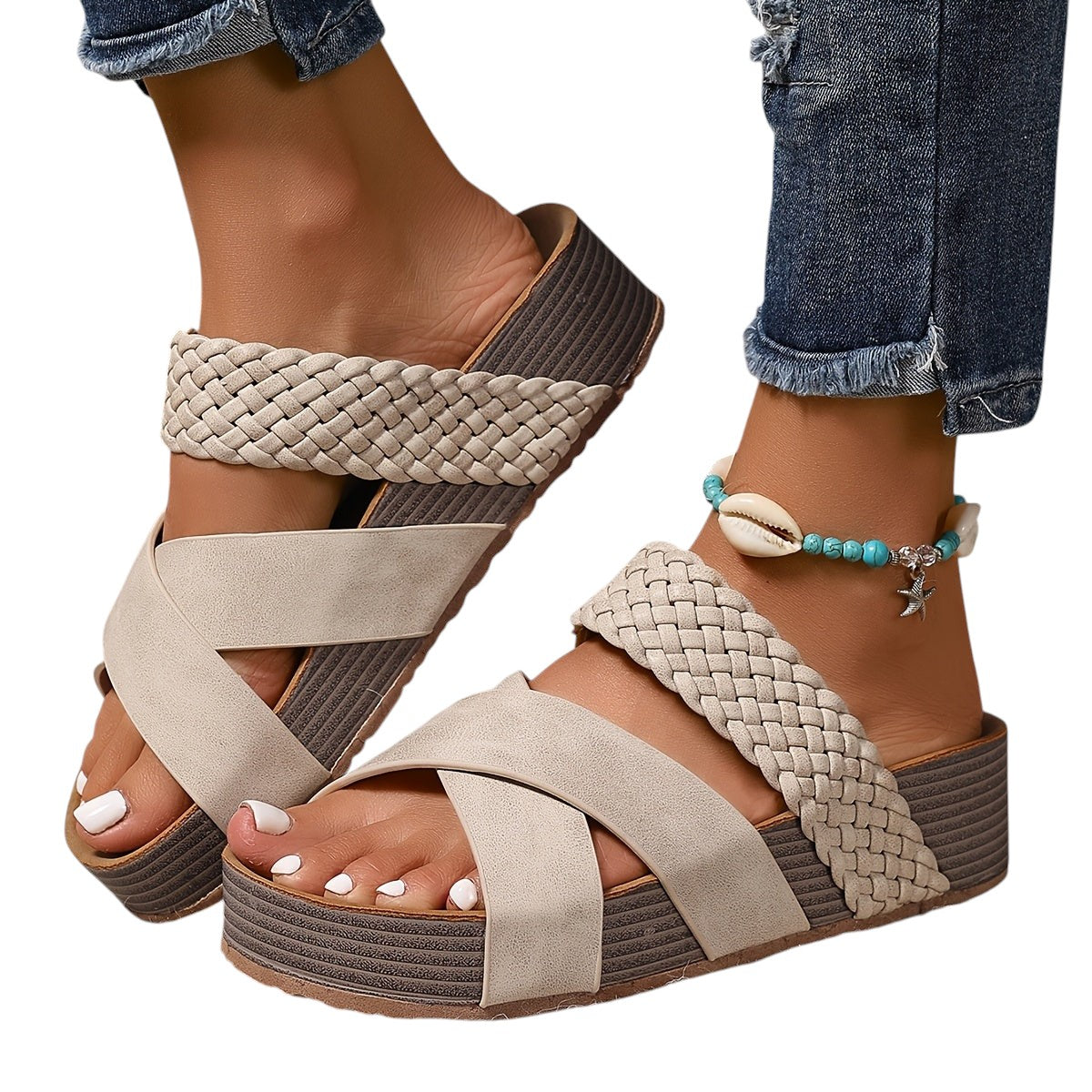Genevieve – Women’s Leather Comfort Sandals with Support
