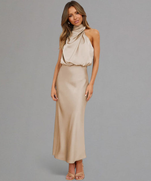 Aaliyah – Women’s Halter Neck Dress